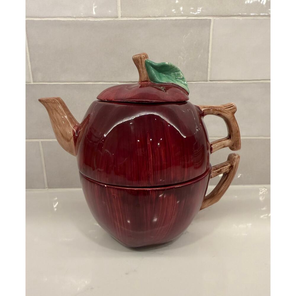 Vintage‎ Apple Tea for One Set - Peggy Jo Ackley Style